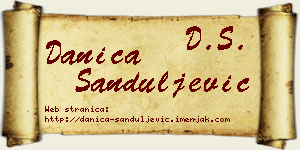 Danica Sanduljević vizit kartica
